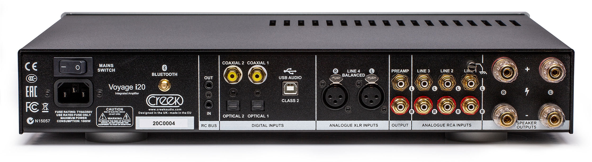 Creek Audio – Voyage i20 Integrated Amplifier Rear Creek Audio - Voyage i20 Integrated Amplifier Rear